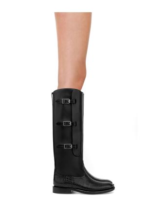 Stivali Montana in pelle di vitello nera PARIS TEXAS | PX1720XCOVTCARBONEBLACK